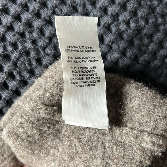 Community | Yak Wool Blend Cropped Sweater in Heather Taupe Size XXS - Picture 5 of 5